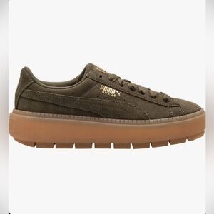 Puma Suede Platform Trace 'Olive Night’